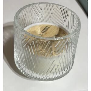 (6) Clear Candle Jar Driftwood Fragrance Candle (6) Gold Jar Sequola Fragrance